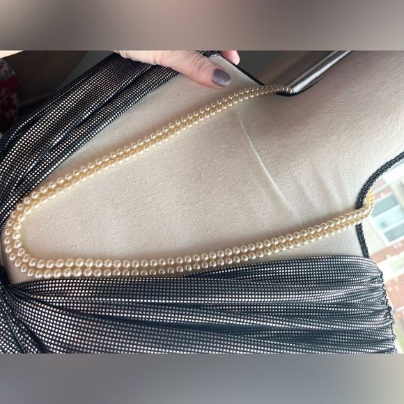 Vintage faux Pearl 59” champagne - Picture 7 of 8